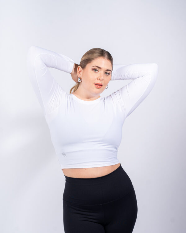 Remera deportiva Crop ECO - blanco