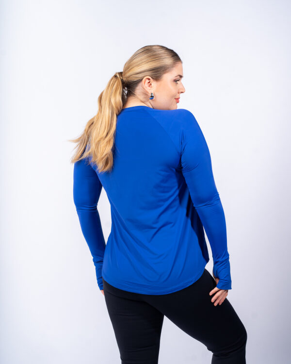 Remera deportiva ECO con dedal - azul