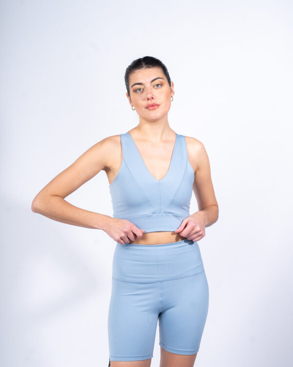 Crop Top Soft Premium - Celeste