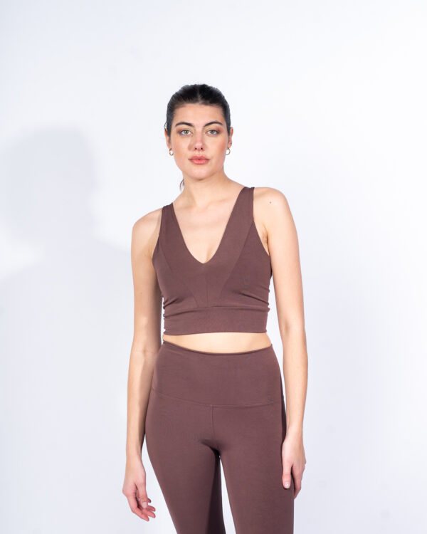 Crop Top Soft Premium - Chocolate - SIN STOCK