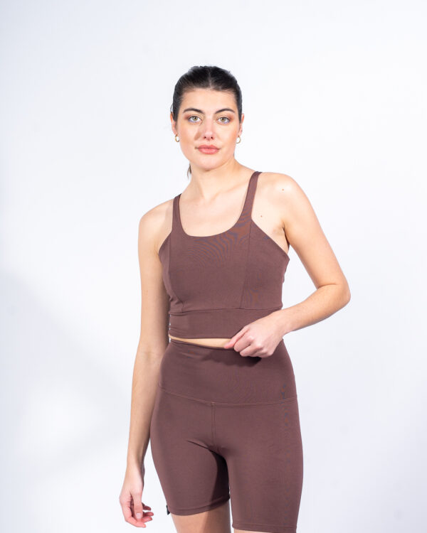 Crop Top Soft Premium - Chocolate - SIN STOCK