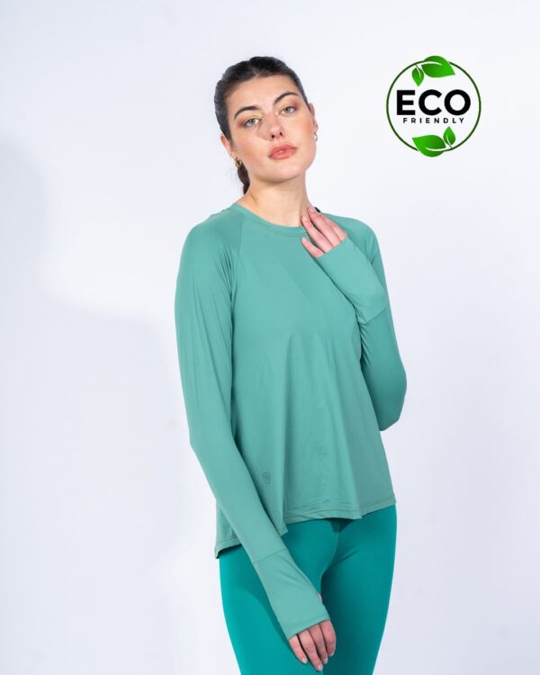 Remera deportiva ECO con dedal - Jade