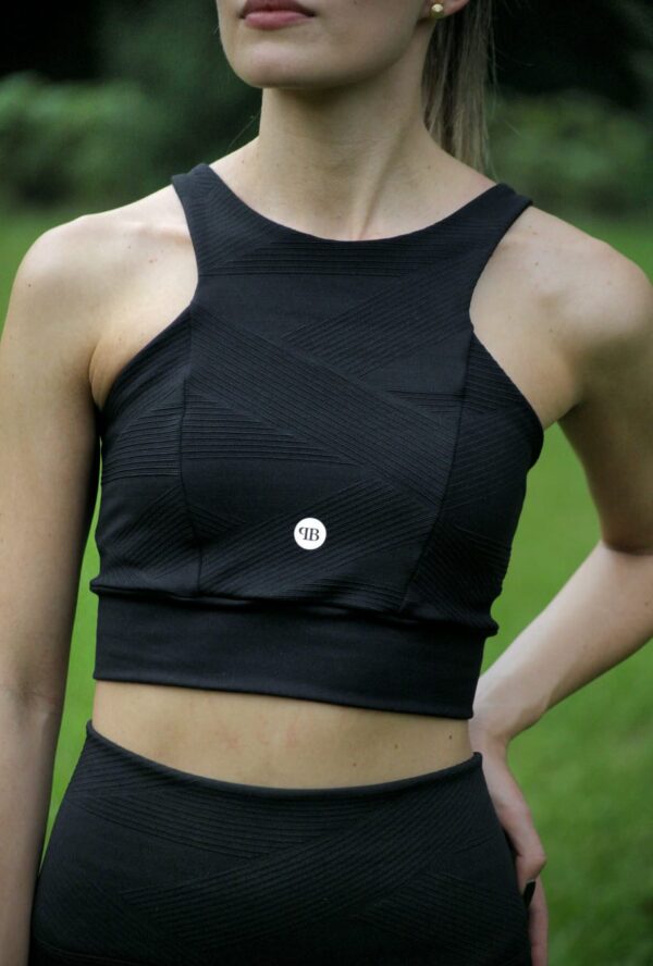 Crop Top Edna de Alto impacto - Negro