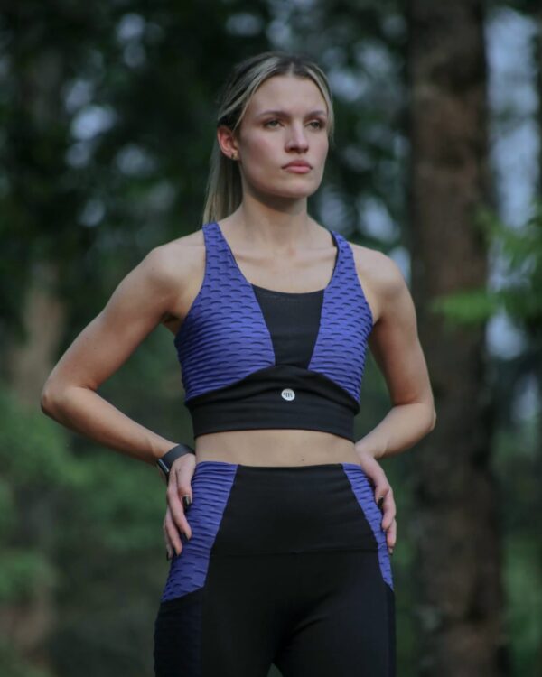 Conjunto deportivo Capri Fine de Alto Impacto - Azul